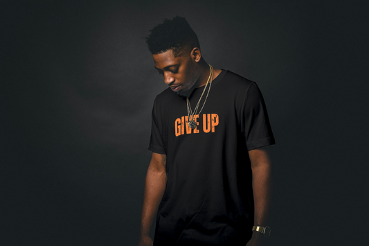 Give Up Printed T-shirt 240 GSM